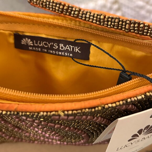 Lucy's Batik Beaded Clutch/Wallet | One of a Kind, Custom | Handmade! | BNWT 🎁 - Picture 7 of 9